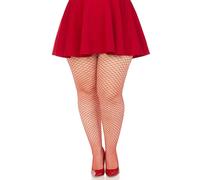 Fishnet Tights with Elastane for Women Leg Avenue Rouge 1X/2X