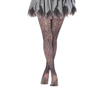 Fishnet Tights Womens,Halloween Girls Spider Web Tights Black Cobweb Patterned Ladies Fishnets Kids Adult Goth Funky Fish Net Lace Stockings Gothic Spiderweb Leggings for Women Uk Witch Accessories