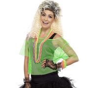 Smiffy's Fishnet Top – 80s/90s Neon Retro Fancy Dress – Adult Ladies – Neon Green
