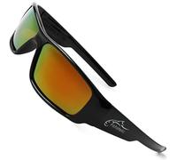 Fishoholic Polarized Fishing Sunglasses (14 Options) - Free Hard Case & Pouch - UV400 - Great Fishing Gift (GB-Fire)