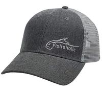 Fishoholic Snapback Baseball Fishing Hat - Mesh Trucker Fishing Gift for Dad Father, Dglg-left, One size