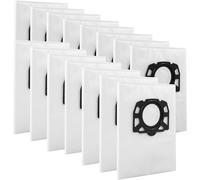 Fishoney Pack of 10 KFI 487 Vacuum Cleaner Bags for Kärcher WD4 WD5 WD6 WD5P WD6P MV4 MV5 MV6 Fleece Filter Bags Dust Bags for 2.863-006.0 Wet & Dry Vacuum Cleaners, White