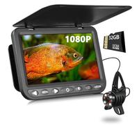 FishPRO HD1080P Underwater Fishing Camera 7'' IPS w/DVR 32GB, 10,000mAh- (NO Need Learn) Ice Fishing Camera Underwater, IR & LED for Dark, Portable Ice Fish Finder for Ice Lake Fishing-82ft