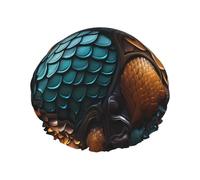 fishscale pattern Double layer women's shower cap, reusable, large size design suitable for all hair lengths, suitable for girls, spa and home salon use.