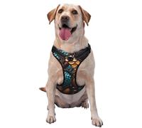 Fishscale Pattern X-Large Printed pet Traction Vest for Pets to wear When Walking The Dog or Climbing Mountains