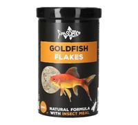 FishScience Goldfish Flakes 200g (1000ml) | Fish Food for Ponds and Aquariums | Goldfish Food | 35% Protein Insect Meal - Spirulina, Shrimp & Carrot for Strong Colour