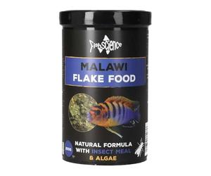 FishScience Malawi Flake Food 200g | Fish Food for Malawi Cichlids and Other Algae Eating Fish | Protein Insect Meal Formula - Colour Enhancing