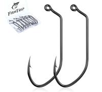 FishTrip 60 Degree Jig Hooks, Long Shank Aberdeen Hooks for Jig Making