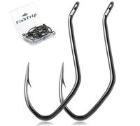 FishTrip Catfish Hooks Big River Hooks, 50pcs Live Cut Bait Fishing Hook for Catfishing Flathead Saltwater Freshwater (2/0)
