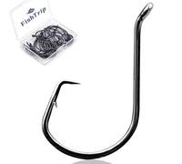 FishTrip Octopus Circle Hooks Saltwater - 100pcs Fishing Catfish Hook,Offset Fish Hooks for Rigs Size 2