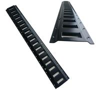 FishYuan E-Track Tie-Down Rail, 4PCS 3-FT Steel Rails w/Standard 1"x2.5" Slots, Compatible with O and D Rings & Tie-Offs and Ratchet Straps & Hooked Chains, for Cargo and Heavy Equipment Securing