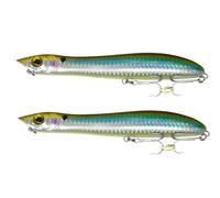 FISHZONE - 2 x KONICHI BASS DUDES Surface Hard Lures - 14cm / 28g - Specialist Distance Bass Lure - Two Marine VMC Treble Hooks Rear Mounted Rattle For Bass & Predatory Fishing (Jack Sprat)