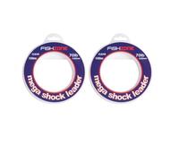 FISHZONE - 2 x MEGA SHOCK LEADER 100m Spools Marine Grade Transparent Sea Fishing Line - 30lb 50lb 60lb 70lb - High Abrasion & Knot Strength - For Shock Leader & Rig Body (2 x 100m 50lb 0.70mm)