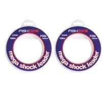 FISHZONE - 2 x MEGA SHOCK LEADER 100m Spools Marine Grade Transparent Sea Fishing Line - 30lb 50lb 60lb 70lb - High Abrasion & Knot Strength - For Shock Leader & Rig Body (2 x 100m 60lb 0.75mm)