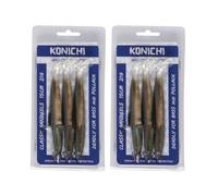 FISHZONE - 6 (2 x 3) Pack KONICHI CLASSIC SANDEEL Fishing Lure 6" 15cm 21g Soft Rubber Imitation Bait Range (6 Colours Available) For Predatory Fishing. UK Supplier (Khaki)