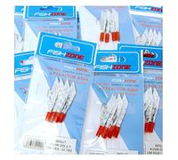 FISHZONE RIG PRO SERIES - 10 Packs of Single Type Commercial Quality Sea Feather Lure Fishing Rigs - Ideal for Sea Boat Shore for Mackerel, Herring, Bass & Cod (Silver Reflect)