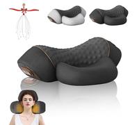 Fisiorest 3 in-1 Artuvate Neck Massager, 2025 New Heated Massage Neck Pillow, Deep Tissue Kneading for Head Shoulders, Back Cervical Massager, Deep Relaxation for Sleep Aid (Black)