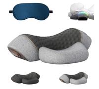 FisioRest The 3-in-1 Neck Massager, Artuvate Neck Massage Pillow, 2025 New Ergonomic Design Necks and Back Massager, Shoulder and Cervical Pillow with Heat and Traction (Grey)