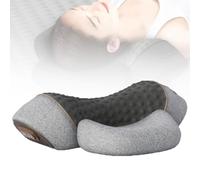 Fisiorest The 3-in-1 Neck Massager, Core Hero 3-in-1 Neck Massage Pillow, Ergonomic Design Necks Massager Pillow, Adjustable Memory Foam Pillowslifting Airbag with Heat (Gray)