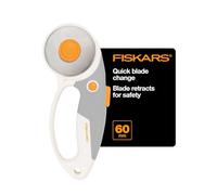 Fiskars 1065932 Rotary Blades, White | Ergonomic Loop Handle Improves Control, Cuts Thick Materials, Easy and Safe Blade Changes, Sewing & Quilting Tools