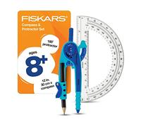 Fiskars 1565901000 Compass and Protractor Set, Color Received May Vary