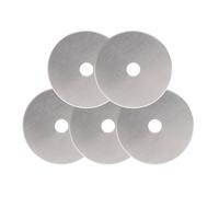 Fiskars 193730-1004 Straight Rotary Replacement Blades, 60mm, 5 Pack, Silver