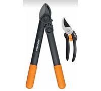 FISKARS 2 Piece Garden Shears Lopper and Pruner Set
