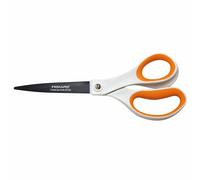 Fiskars Titanium Non-Stick Universal Purpose, Length: 21 cm, Titanium Coating/Stainless Steel Blade/Plastic Handles, White/Orange, 1004721