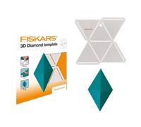 Fiskars Stencil – 3D Paper Jewel Diamond, Plastic, White, For Creating 3D Shapes, 1059567