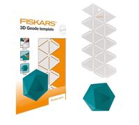 Fiskars 3D Paper Jewel, Geode template, For Creating 3D Shapes, Plastic, White, 1059566