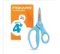 Fiskars 5" Pointed-Tip Scissors for Kids Ages 4-7, Scissors for School or Crafting, Back to School Supplies, Turquoise