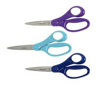 Fiskars 7" Student Scissors for Kids Ages 12-14, School & Crafting, 3-Pack