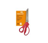 Fiskars 8” Premier Left-Handed Pinking Shears for Fabric Cutting Paper and Crafts, High-Grade Stainless Steel Zigzag Blades Prevents Fraying, Ergonomic Contoured Handle for Left-Handed Comfort