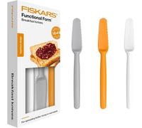 Fiskars Breakfast Knives, Set of 3, Synthetic Material, White/Orange/Grey, Functional Form, 1016121