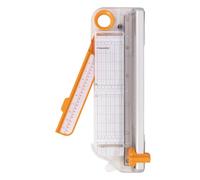 Fiskars bypass multi-material roll cutter, 30 cm / A4, paper cutter for thick materials such as vinyl, leather, chipboard and cardboard, plastic/aluminium, white/orange, 1068570