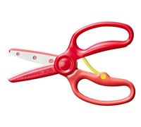 Fiskars 1064067 Children's Scissors for Ages 3 and Up Learn to Cut, Length: 13 cm, Metal Blades with Plastic Coating/Plastic Handles, Red, Training, Red