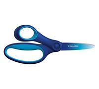Fiskars 1067854 Children's Scissors for Big Children Aged 8-11 Years, for Left-Handed Indoor Use, SoftGrip, Length: 15 cm, Ombre Look, Blue