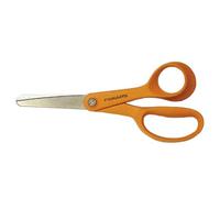 Fiskars Ciseaux enfant, + 6 ans, Longueur totale: 13 cm, Pour droitiers, Lames en acier inoxydable/Poignées en plastique, Orange, Classic, 1005166, 13.4 x 1 x 5.6 cm