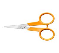 Fiskars Classic Embroidery Scissors, Curved Blades, Right- and Left-Handed use, Total Length: 10 cm, Improved Handle ergonomics, Stainless Steel Blade/Plastic Handles, Orange, 1075059