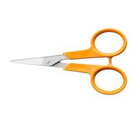 Fiskars Classic Embroidery Scissors, Straight Blades, Right- and Left-Handed, Total Length: 10 cm, Improved Handle ergonomics, Stainless Steel Blade/Plastic Handles, Orange, 1075061