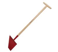 Fiskars Classic Lawn Edger, Length: 104 cm, Width: 23.5 cm, Boron steel head/Ash wood handle, Red/Natural Wood, 1003707