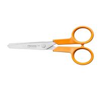 Fiskars Classic Paper Scissors, Right-Handed and Left-Handed, Total Length: 13 cm, Improved Handle ergonomics, Stainless Steel Blade/Plastic Handles, Orange, 1075063