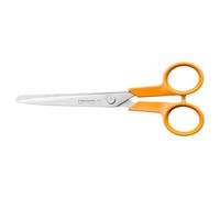 Fiskars Classic Small Craft Universal Scissors, Right- and Left-Handed, Total Length: 16 cm, Improved Handle ergonomics, Quality Steel/Plastic, Orange, 1075054