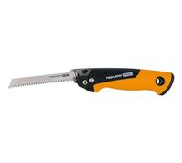 Fiskars Pro Compact Folding Saw, incl. 2 Saw Blades, Saw Blade Length: 15 cm, 13 TPI and 24 TPI, Black/Orange, PowerTooth, 1062934