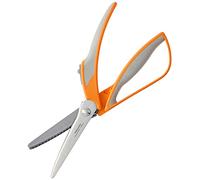 Fiskars Easy Action Pinking Shears, 10.5 Inch (191000-1001),Orange,gray