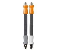 Fiskars Eyelet Setters x2, Ø 0.3 cm and Ø 0.15 cm, With Spring Mechanism, Grey/Orange/White, 1004714