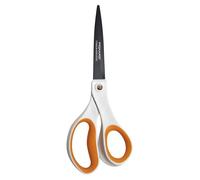 Fiskars Titanium Non-Stick Universal Purpose, Length: 21 cm, Titanium Coating/Stainless Steel Blade/Plastic Handles, White/Orange, 1004721