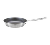 Fiskars frying pan, Ø 24 cm, Coated frying pan, Suitable for all hobs, Recycled stainless steel, All steel, Silver, 1064743