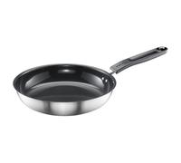 Fiskars frying pan, Ø 24 cm, Coated frying pan, Suitable for all hobs, Recycled stainless steel, Functional shape, Silver/black, 1072310