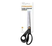 Fiskars Functional Form Universel Scissors, Full Length Steel/Plastic, Black and White, 24 cm